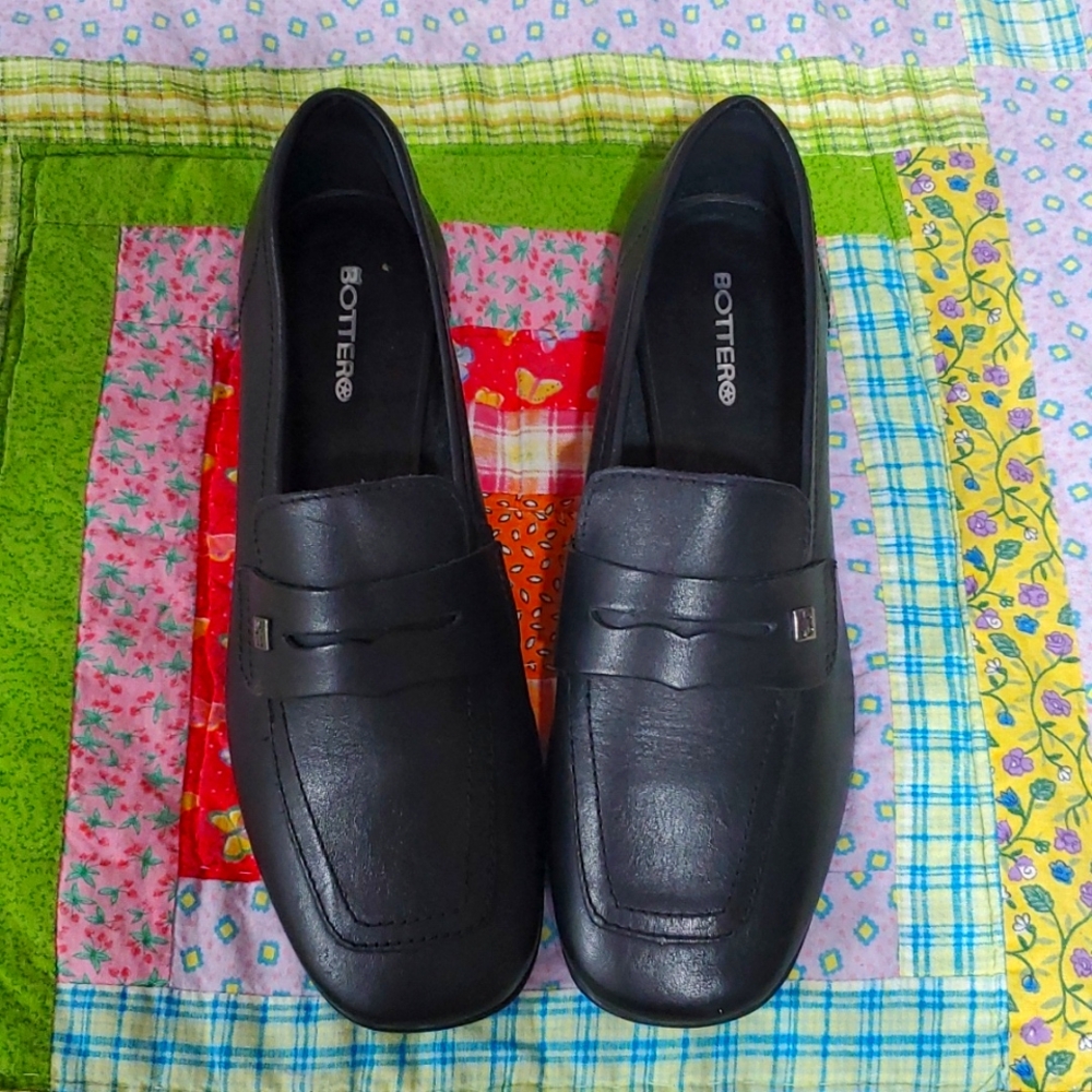 brand new made in brazil bottero black leather unlined loafer. women's us 8